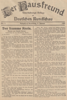 Der Hausfreund : Unterhaltungs-Beilage zur Deutschen Rundschau. 1938, Nr. 4 (6 Januar)
