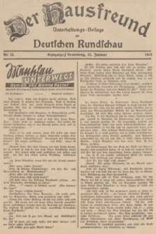 Der Hausfreund : Unterhaltungs-Beilage zur Deutschen Rundschau. 1938, Nr. 23 (29 Januar)