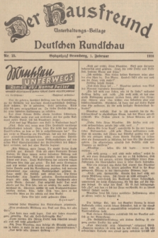 Der Hausfreund : Unterhaltungs-Beilage zur Deutschen Rundschau. 1938, Nr. 25 (1 Februar)