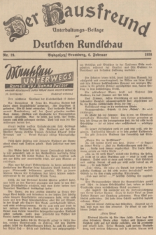 Der Hausfreund : Unterhaltungs-Beilage zur Deutschen Rundschau. 1938, Nr. 29 (6 Februar)