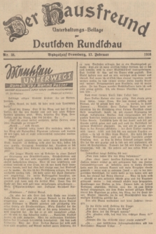 Der Hausfreund : Unterhaltungs-Beilage zur Deutschen Rundschau. 1938, Nr. 38 (17 Februar)