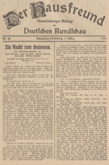 Der Hausfreund : Unterhaltungs-Beilage zur Deutschen Rundschau. 1938, Nr. 48 (1 März)
