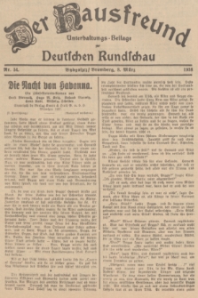 Der Hausfreund : Unterhaltungs-Beilage zur Deutschen Rundschau. 1938, Nr. 54 (8 März)