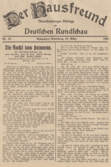 Der Hausfreund : Unterhaltungs-Beilage zur Deutschen Rundschau. 1938, Nr. 70 (26 März)