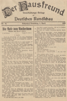 Der Hausfreund : Unterhaltungs-Beilage zur Deutschen Rundschau. 1938, Nr. 78 (5 April)
