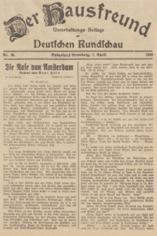 Der Hausfreund : Unterhaltungs-Beilage zur Deutschen Rundschau. 1938, Nr. 80 (7 April)