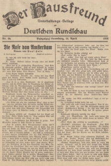 Der Hausfreund : Unterhaltungs-Beilage zur Deutschen Rundschau. 1938, Nr. 86 (14 April)