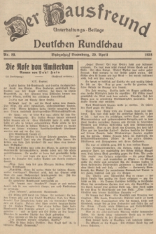 Der Hausfreund : Unterhaltungs-Beilage zur Deutschen Rundschau. 1938, Nr. 89 (20 April)