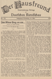 Der Hausfreund : Unterhaltungs-Beilage zur Deutschen Rundschau. 1938, Nr. 110 (15 Mai)