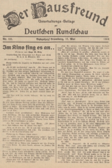 Der Hausfreund : Unterhaltungs-Beilage zur Deutschen Rundschau. 1938, Nr. 111 (17 Mai)