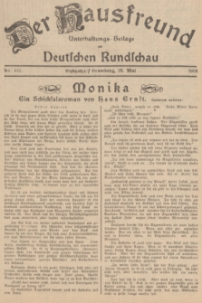Der Hausfreund : Unterhaltungs-Beilage zur Deutschen Rundschau. 1938, Nr. 121 (29 Mai)