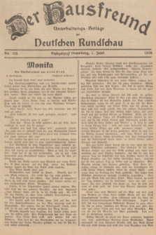 Der Hausfreund : Unterhaltungs-Beilage zur Deutschen Rundschau. 1938, Nr. 123 (1 Juni)