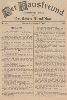 Der Hausfreund : Unterhaltungs-Beilage zur Deutschen Rundschau. 1938, Nr. 128 (8 Juni)