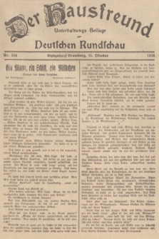 Der Hausfreund : Unterhaltungs-Beilage zur Deutschen Rundschau. 1938, Nr. 234 (13 Oktober)