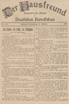 Der Hausfreund : Unterhaltungs-Beilage zur Deutschen Rundschau. 1938, Nr. 238 (18 Oktober)