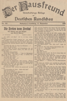 Der Hausfreund : Unterhaltungs-Beilage zur Deutschen Rundschau. 1938, Nr. 262 (17 November)