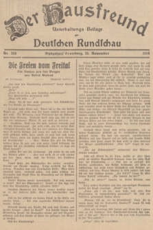 Der Hausfreund : Unterhaltungs-Beilage zur Deutschen Rundschau. 1938, Nr. 269 (25 November)