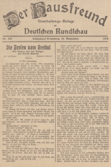 Der Hausfreund : Unterhaltungs-Beilage zur Deutschen Rundschau. 1938, Nr. 270 (26 November)