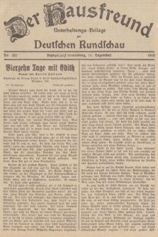 Der Hausfreund : Unterhaltungs-Beilage zur Deutschen Rundschau. 1938, Nr. 282 (11 Dezember)