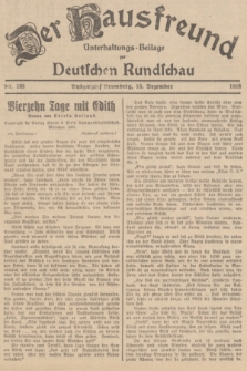 Der Hausfreund : Unterhaltungs-Beilage zur Deutschen Rundschau. 1938, Nr. 285 (15 Dezember)