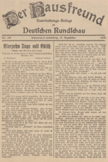 Der Hausfreund : Unterhaltungs-Beilage zur Deutschen Rundschau. 1938, Nr. 287 (17 Dezember)