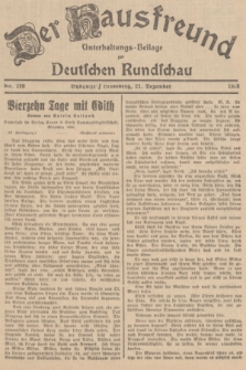 Der Hausfreund : Unterhaltungs-Beilage zur Deutschen Rundschau. 1938, Nr. 290 (21 Dezember)