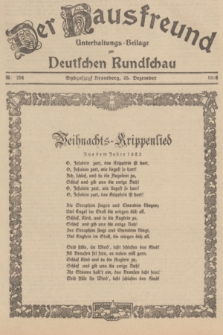 Der Hausfreund : Unterhaltungs-Beilage zur Deutschen Rundschau. 1938, Nr. 294 (25 Dezember)