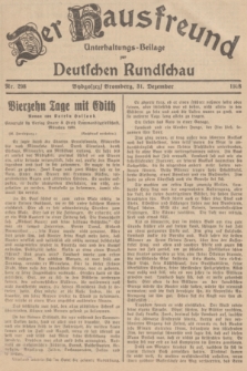 Der Hausfreund : Unterhaltungs-Beilage zur Deutschen Rundschau. 1938, Nr. 298 (31 Dezember)