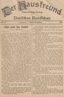 Der Hausfreund : Unterhaltungs-Beilage zur Deutschen Rundschau. 1939, Nr. 76 (1 April)