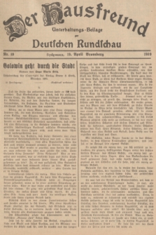 Der Hausfreund : Unterhaltungs-Beilage zur Deutschen Rundschau. 1939, Nr. 89 (19 April)