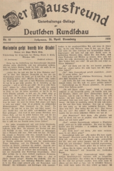 Der Hausfreund : Unterhaltungs-Beilage zur Deutschen Rundschau. 1939, Nr. 97 (28 April)