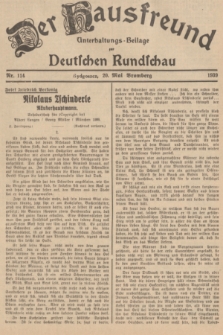 Der Hausfreund : Unterhaltungs-Beilage zur Deutschen Rundschau. 1939, Nr. 114 (20 Mai)