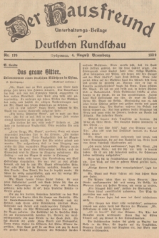 Der Hausfreund : Unterhaltungs-Beilage zur Deutschen Rundschau. 1939, Nr. 176 (4 August)