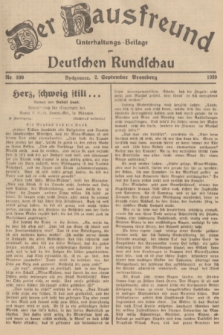 Der Hausfreund : Unterhaltungs-Beilage zur Deutschen Rundschau. 1939, Nr. 200 (2 September)