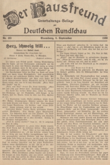 Der Hausfreund : Unterhaltungs-Beilage zur Deutschen Rundschau. 1939, Nr. 201 (8 September)