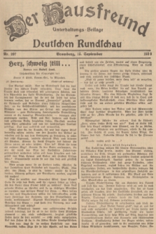 Der Hausfreund : Unterhaltungs-Beilage zur Deutschen Rundschau. 1939, Nr. 207 (15 September)