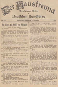 Der Hausfreund : Unterhaltungs-Beilage zur Deutschen Rundschau. 1938, Nr. 235 (14 Oktober)