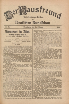 Der Hausfreund : Unterhaltungs-Beilage zur Deutschen Rundschau. 1928, Nr. 41 (24 Februar)