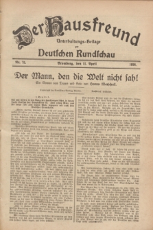 Der Hausfreund : Unterhaltungs-Beilage zur Deutschen Rundschau. 1928, Nr. 75 (11 April)