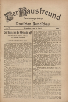 Der Hausfreund : Unterhaltungs-Beilage zur Deutschen Rundschau. 1928, Nr. 78 (15 April)