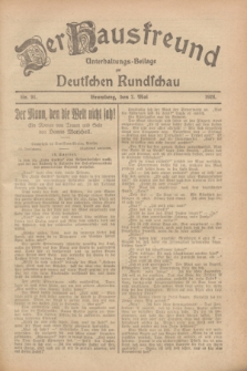 Der Hausfreund : Unterhaltungs-Beilage zur Deutschen Rundschau. 1928, Nr. 91 (2 Mai)