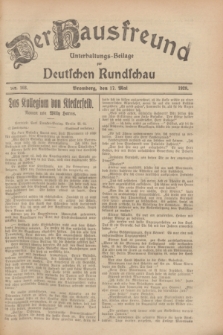 Der Hausfreund : Unterhaltungs-Beilage zur Deutschen Rundschau. 1928, Nr. 103 (17 Mai)