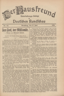 Der Hausfreund : Unterhaltungs-Beilage zur Deutschen Rundschau. 1928, Nr. 126 (17 Juni)
