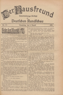 Der Hausfreund : Unterhaltungs-Beilage zur Deutschen Rundschau. 1928, Nr. 167 (8 August)