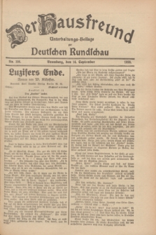 Der Hausfreund : Unterhaltungs-Beilage zur Deutschen Rundschau. 1928, Nr. 198 (14 September)