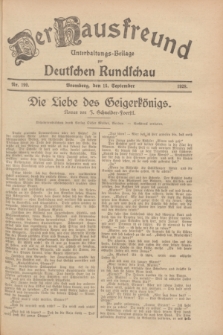 Der Hausfreund : Unterhaltungs-Beilage zur Deutschen Rundschau. 1928, Nr. 199 (15 September)