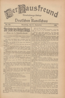 Der Hausfreund : Unterhaltungs-Beilage zur Deutschen Rundschau. 1928, Nr. 206 (23 September)