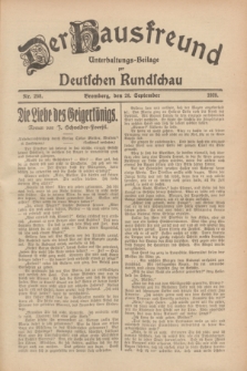 Der Hausfreund : Unterhaltungs-Beilage zur Deutschen Rundschau. 1928, Nr. 208 (26 September)