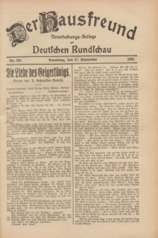Der Hausfreund : Unterhaltungs-Beilage zur Deutschen Rundschau. 1928, Nr. 209 (27 September)