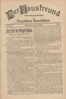 Der Hausfreund : Unterhaltungs-Beilage zur Deutschen Rundschau. 1928, Nr. 213 (2 October)
